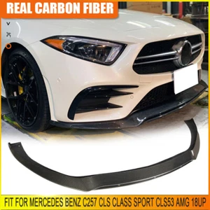 Carbon Fiber Front Bumper Lip For Mercedes Benz C257 CLS450 CLS550 CLS53   18+ - Picture 1 of 14