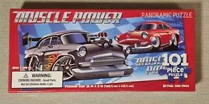 Muscle Power Panoramic Puzzle Hot Rods Brand New 101 Piece Puzzle Sealed - Picture 1 of 5