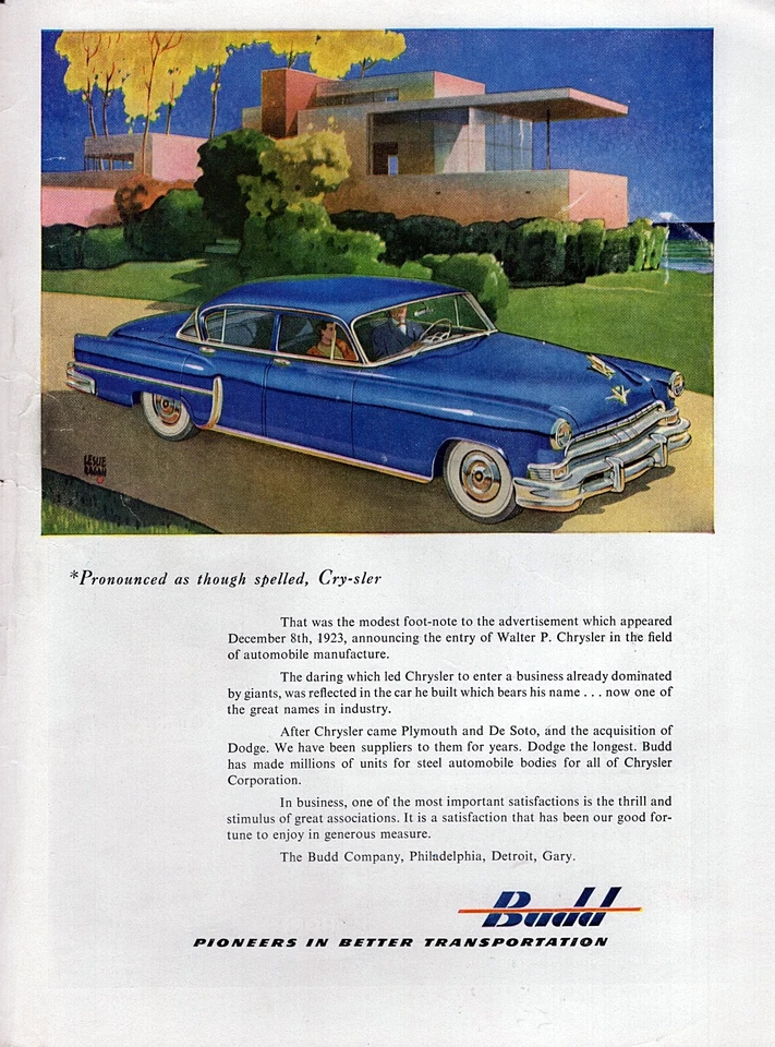 Chrysler Imperial 1953 anuncio impreso en color original Foto 1 de 1