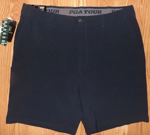 PGA TOUR NUEVO CON ETIQUETAS GOLF DEPORTES HOMBRE ELÁSTICO TALLA 40 AZUL MARINO HOMBRE PANTALONES CORTOS - Imagen 1 de 12