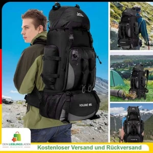 90L Wasserdicht Wander Camping Rucksack Trekking Tasche Rucksack Große Kapazität - Bild 1 von 27