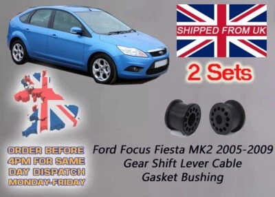 Ford Focus Fiesta Gear Shift Lever Cable Linkage Rubber Bushing x 2 - Image 1 of 4