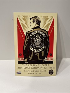 HENRY ROLLINS TOUR 2016-17 Concert Flyer Ephemera Kelsey Theater January 12