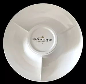 New Moet & Chandon Divided Round Tray - White - Ice Imperial Series -USA Shipper - Picture 1 of 4