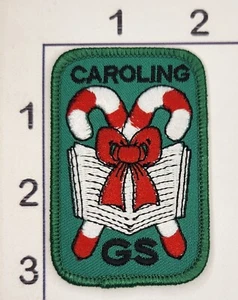 Girl Scouts Christmas Caroling Patch Candy Canes Embroidered Iron - Picture 1 of 1