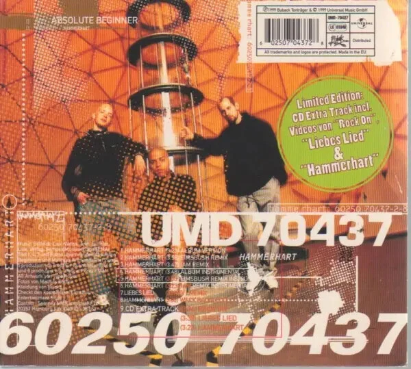 CD SINGLE Absolute Beginner Hammerhart LIMITED EDITION DIGIPAK Buback - Bild 1 von 1