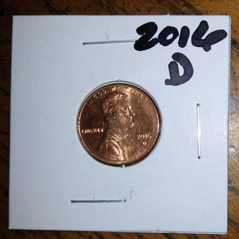 2016 - D Mint - Lincoln Shield U.S. Penny + Protective Coin Holder Cover