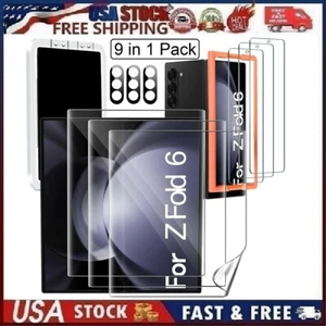 9 in 1 Compatible With Samsung Galaxy Z Fold 6 Screen Protector 3Film+3Glass+3Ca - Picture 1 of 12
