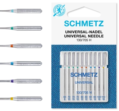 Universal (Regular) Sewing Machine Needles by Schmetz, Assorted Sizes (11 Types)