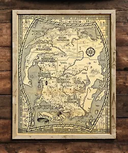 Society for Creative Anachronism Karte der - bekannten Welt - SCA Geschichte Poster - Bild 1 von 5
