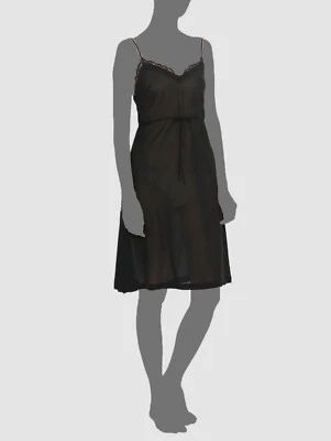 $625 La Perla Black Sheer Knit Lace Sleepwear Dress Italy Nightgown Sz IT 2 US S - Image 1 of 3