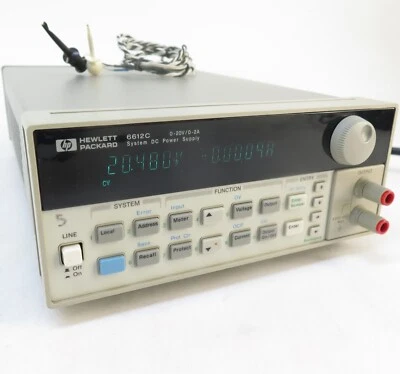 HP 6612C 40 Watt, System DC Power Supply 20V 2A w/ Hook Leads, Agilent, Keysight - Image 1 of 4