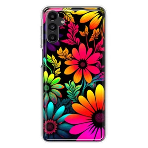 For Samsung Galaxy A14 5G Shockproof Case Neon Rainbow Abstract Flowers - Picture 1 of 6