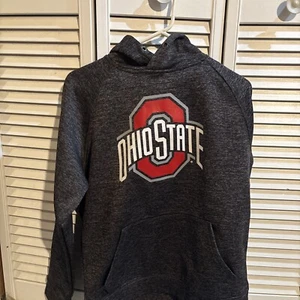 Men's Colosseum Heather Dark Gray Ohio State Buckeyes Hoodie - Size Small - Picture 1 of 4