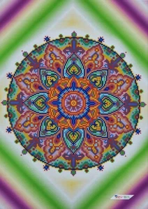 Kit de bordado de cuentas Mandala Love hágalo usted mismo costura de punta de aguja con cuentas a3-k-817 - Imagen 1 de 17