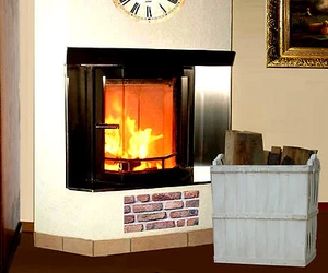 Cesto Di Legno Per Legna Da Ardere Interno Folie Shabby Chic Eg - Imagen 1 de 1