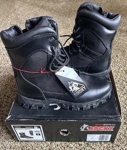 ROCKY ALPHA FORCE ZIPPER WATERPROOF PUBLIC SERVICE BOOTS Sz 9W - Picture 1 of 7