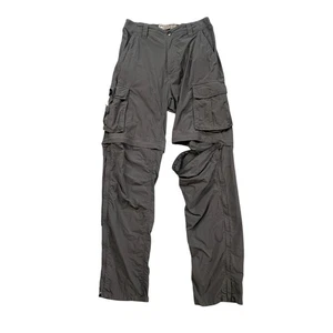 REI Pants Mens 34 Graphite Grey Nylon Cargo Zip Off Convertible Hiking Shorts - Picture 1 of 11