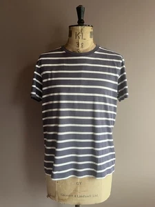 Jack Spade T-Shirt Mens Size M Navy Striped 100% Cotton Short Sleeve - Picture 1 of 12