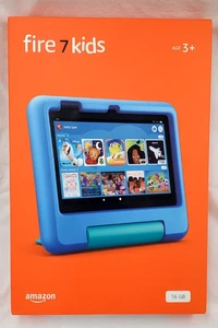 Amazon FIRE 7 KIDS 12th GENERATION TABLET 16GB BLUE w/ 7 inch Display NEW SEALED - Picture 1 of 3