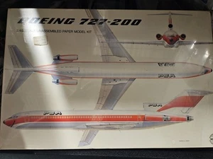 PSA Boeing 727-200 scala 1/48 carta non assemblata model kit carta 3D vintage - Foto 1 di 4