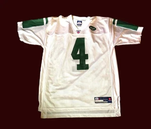 Brett Favre #4 New York Jets Jersey-Size LARGE, Men's White Polyester Mesh NFL - Picture 1 of 4