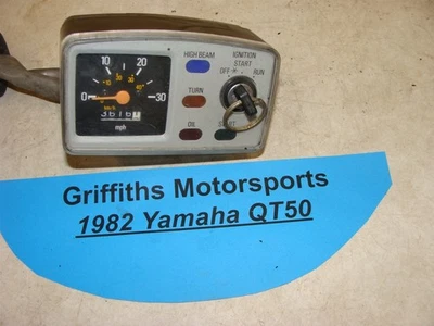 1982 Yamaha moped Yamahopper QT-50 oem speedometer gauge 3616mi ignition switch - Image 1 of 4