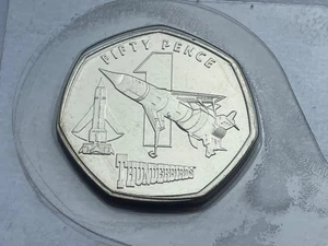 Moneda de 50 peniques Guernsey Thunderbirds 2025 - Thunderbirds 1 50 peniques BU - Imagen 1 de 3