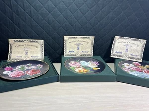 The Flowers of Count Lennart Bernadotte Anna Perenna Collectible Plates Set Of 3 - Picture 1 of 12