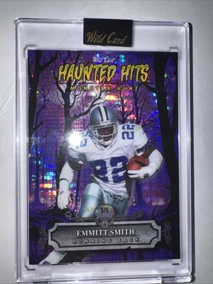 Emmitt Smith 2025 Wild Card Haunted Hits 1/1 Monster Hunt Dallas Cowboys HHW-ES Foto 1 de 2