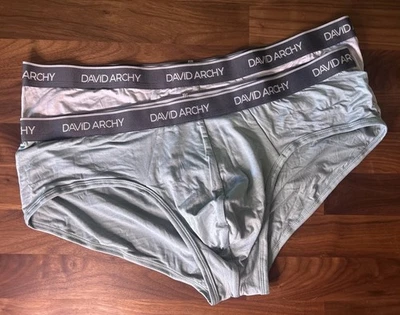 David Archy Set of 2 Men's Bamboo Moisture Wicking Brief Underwear Size XL - Image 1 of 4