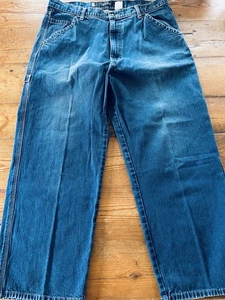 Vintage Levis Silvertab Blue Jeans 36 30 Actual 36 28 Carpenter Hammer Loop Straight - Bild 1 von 10