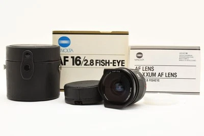 Near Mint Minolta AF 16mm F/2.8 Fisheye Lens w/Box For Sony A-Mount MIJ #2506032 - Image 1 of 4