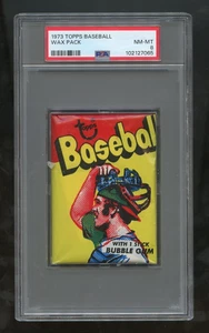 1973 Topps Unopened Baseball Wax Pack - PSA 8 NM-MT - Picture 1 of 2
