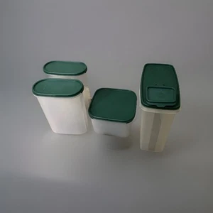 Tupperware Modular Mates Verde Set Ovalos Cuadrado Grande Cereal Scooper 9 piezas - Imagen 1 de 4