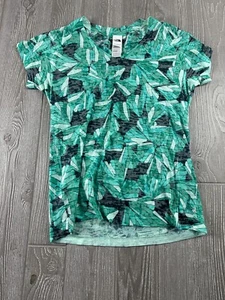 NORTH FACE Womens Size Large T Shirt Green Print - Picture 1 of 10