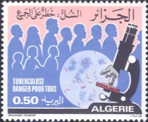 Algeria 1976 TB/Medical/Health/Welfare/Disease/Microscope/Bacteria 1v (n39246) - Picture 1 of 1