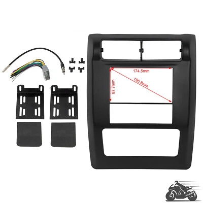 Para 03 04 05 06 Jeep Wrangler TJ kit painel rádio duplo din com chicote de fios - Imagem 1 de 4