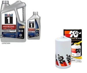 Mobil1 5W30 Full Syn. H/M Engine Oil - 6 Quarts w/K&N HP-4005 Oil Filter - Picture 1 of 1