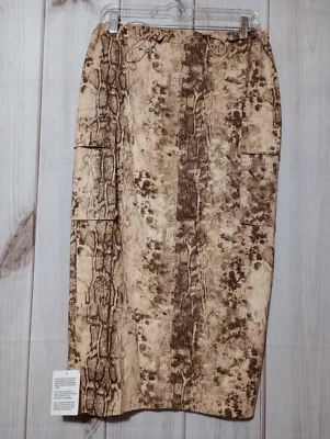 Falda de carga con cordón estampado de serpiente tostado 6 de Asos para dama Foto 1 de 4