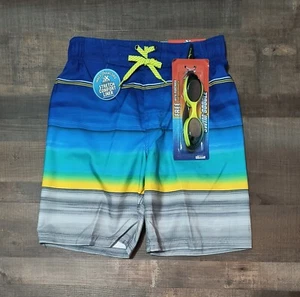New! Boy's Zero Xposur Swim Trunks and Goggles Size Medium 10/12 - Picture 1 of 3