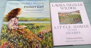 LAURA INGALLS WILDER (2) LITTLE HOUSE IN OZARKS,PIONEER GIRL (2)HC/DJ HTF BOOKS - Picture 1 of 6