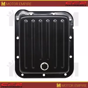 Fits Ford C4 Steel Transmission Pan (Pan Fill Style) Black Includes Drain Plug - Foto 1 di 2