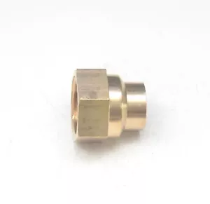 1/2" - 1/4" Female BSP British Brass Fitting Reducer Pipe Coupling - Picture 1 of 6