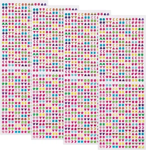 2000+ Stick on Earrings 3D Gem Stickers Glitter Sparkle Crystal Stickers Stic... - Picture 1 of 8