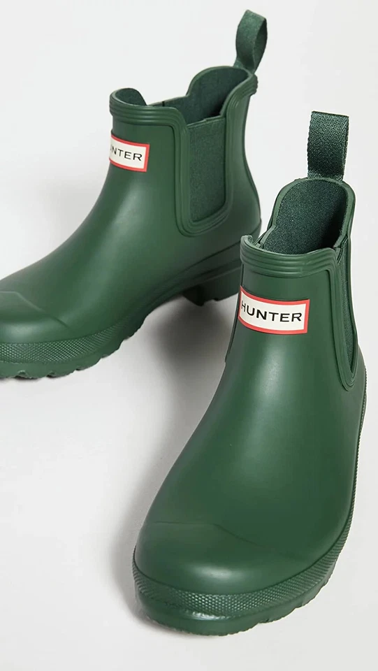 Hunter Authentic Women’s Original Chelsea Short Boot Dark Green Waterproof 10