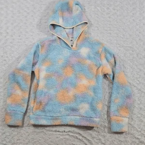 Sudadera con capucha Sherpa estampada tie dye tan ajustada niña Athleta nueva sin etiquetas niñas grande / 12 - Imagen 1 de 8
