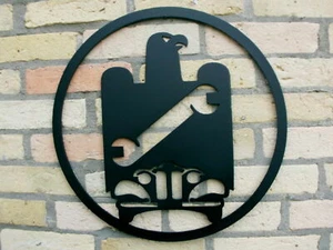 Señal gremial coche acero 3mm de 50cm-90cm logo, decoración, taller, regalo - Imagen 1 de 2