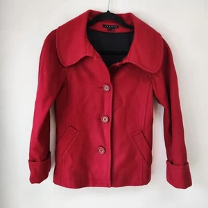 Chaqueta Abrigo Theory Mezcla Lana Rojo Guisante Otoño Invierno Para Mujer XS - Imagen 1 de 7