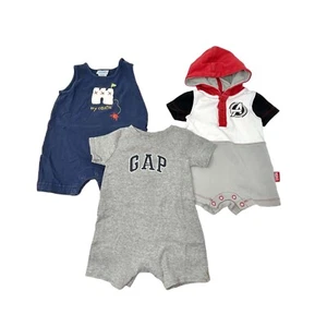 Bebé Niño - 3 Trajes de Una Pieza - Talla 0-3 Meses - Imagen 1 de 10